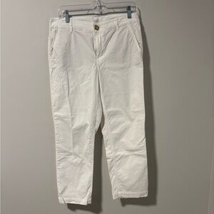 LOFT Cream Tailored Pants